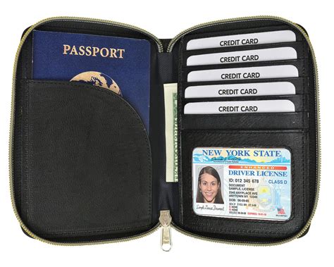 RFID Travel Zip Around Passport Cover